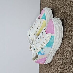 Keds × Kate Spade New York Triple Kick Rainbow Sneakers Sz 8 Womens Distressed